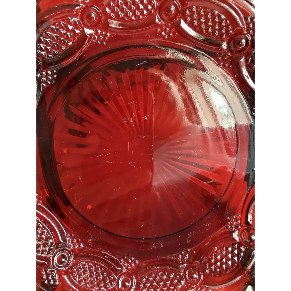 Avon 1876 Cape Cod Dessert Plate Ruby Red Glass 7.25 Inch Replacement